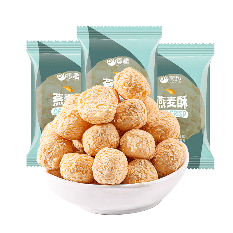 零趣牛奶燕麦酥约2.4g*11包牛奶味休闲零食解馋办公室