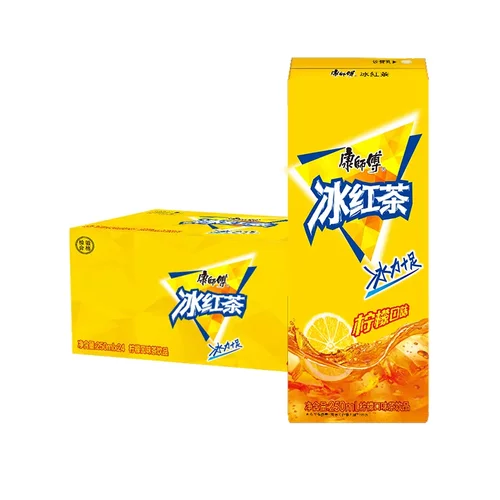 康师傅冰红茶盒装250ml*24纸盒装冰爽一夏柠檬口味茶饮料rx