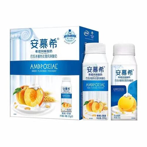 伊利安慕希黄桃燕麦酸奶200g*10盒整箱学生营养早餐