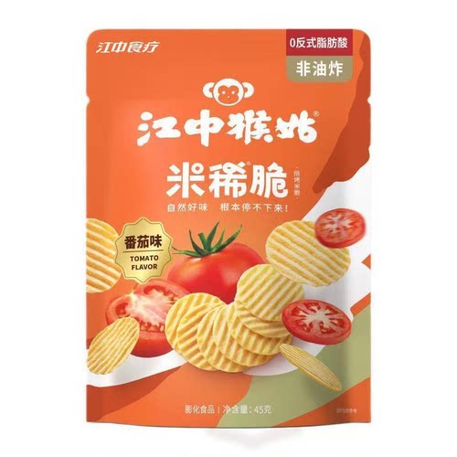 【清仓直播】江中猴姑米稀脆焙烤米脆  海苔 烤肉 番茄 原味45g*4