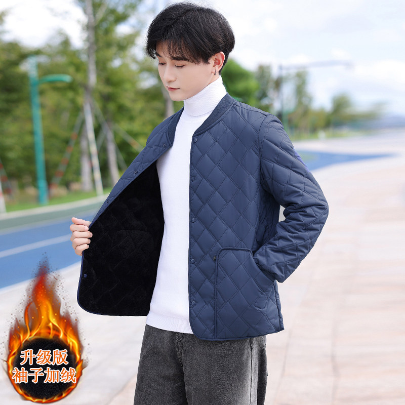 加绒加厚保暖内胆棉服男