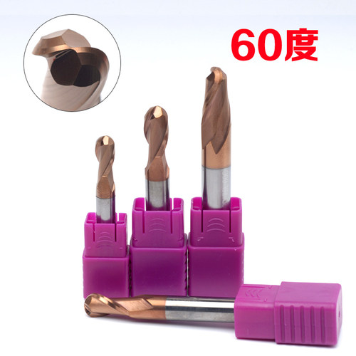 春保60度2刃钨钢合金球头加长钢用立铣刀R1.25R1.75R2R3R4R567810 - 封面