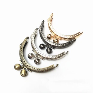 8.5cm玫瑰头口金 半圆形压花口金 零钱包金口零钱袋DIY口金包配件