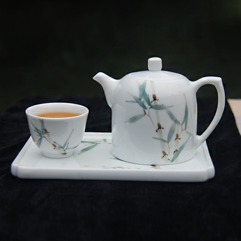 家用手绘盖碗景德镇陶瓷茶具