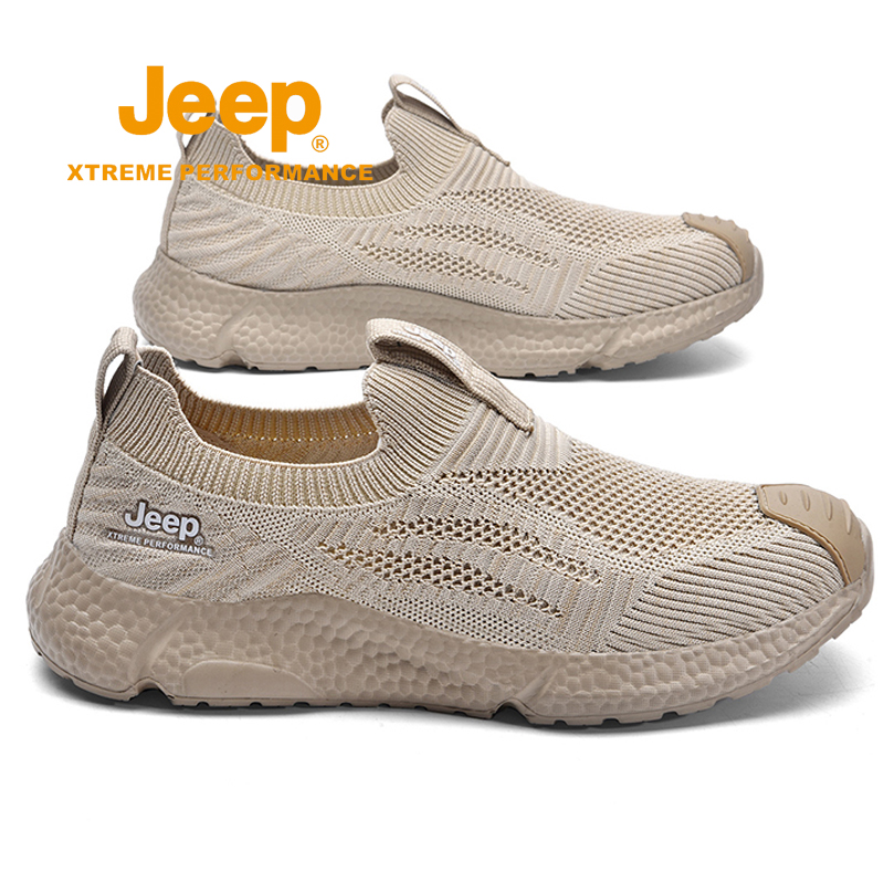 jeep夏季一腳蹬懶人鞋男爆米花底