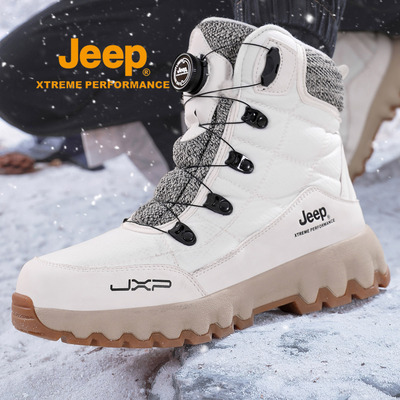 Jeep马丁靴男高帮冬季东北棉鞋女