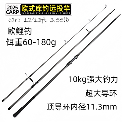 3.9大导环碳素欧鲤钓三节远投竿