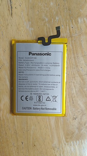 适用Panasonic松下手机电池型号KLB400P396电池4000毫安