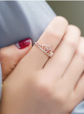 百搭欧美风锆石韩国夸张女士戒指