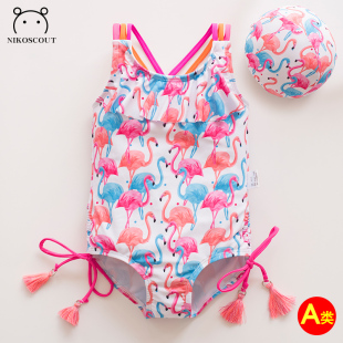 清仓泳衣儿童女孩3岁2宝宝夏季 婴儿游泳衣女童公主洋气连体泳装