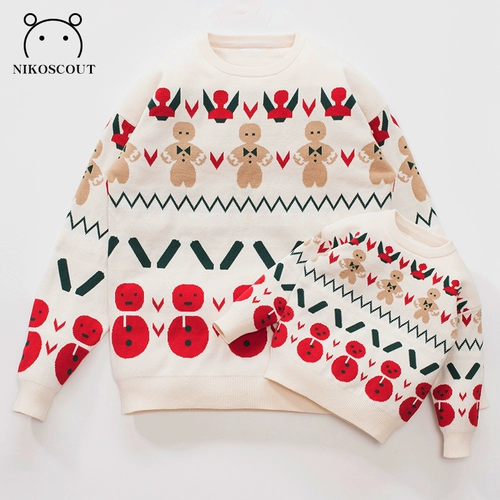 Детский демисезонный элитный трикотажный свитер, семейный стиль