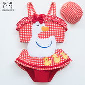 女童泳衣2025新款 2岁5女宝宝婴儿小童韩国女孩公主可爱儿童泳装
