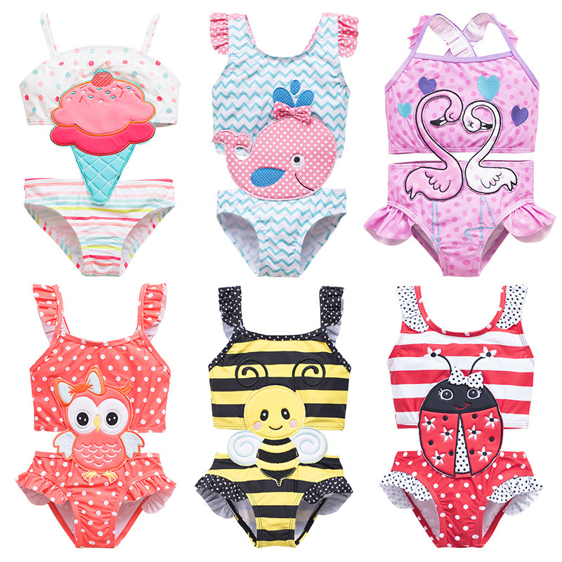 宝宝泳衣女婴幼儿比基尼可爱小孩泳装儿童0-1-3岁5卡通连体游泳衣