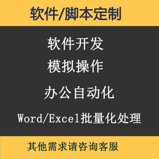 自动化脚本定制网站小程序Python/VBA/PPT模拟器应用软件开发网页