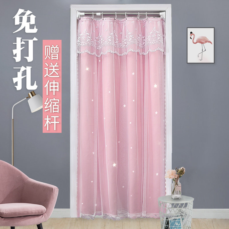 Fabric art door curtain Punch holes household TOILET Partition curtain bedroom shelter from the wind kitchen Drapes lovely girl toiletin the Home Fabric , Curtains and curtain accessories , Curtain  category - from Buy2taobao.com to provide professional Taobao agent buy service