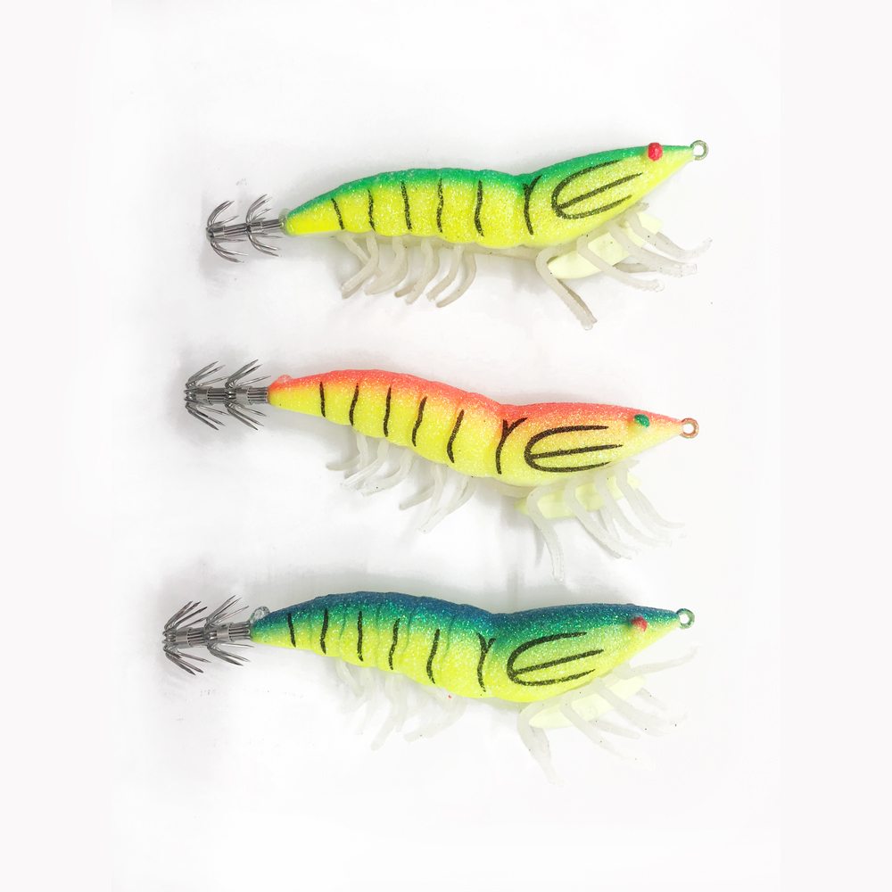 爆钓路亚假饵荧光仿真软脚鱿鱼钩