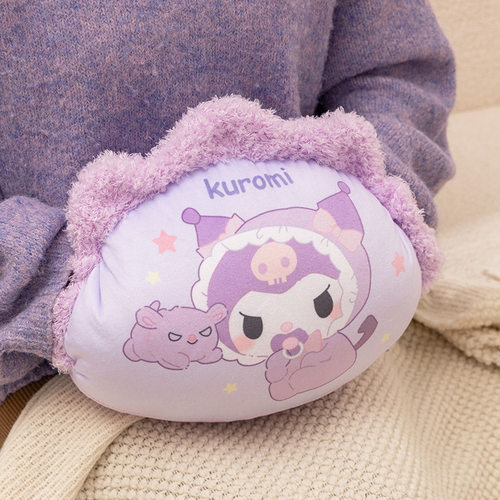 卡通饺子暖手抱枕可插手办公室冬