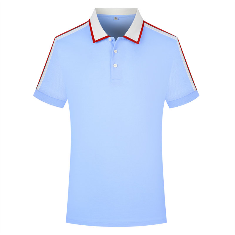 丝光棉翻领短袖polo衫定制工作服团购印logo团建活动服男女款刺绣