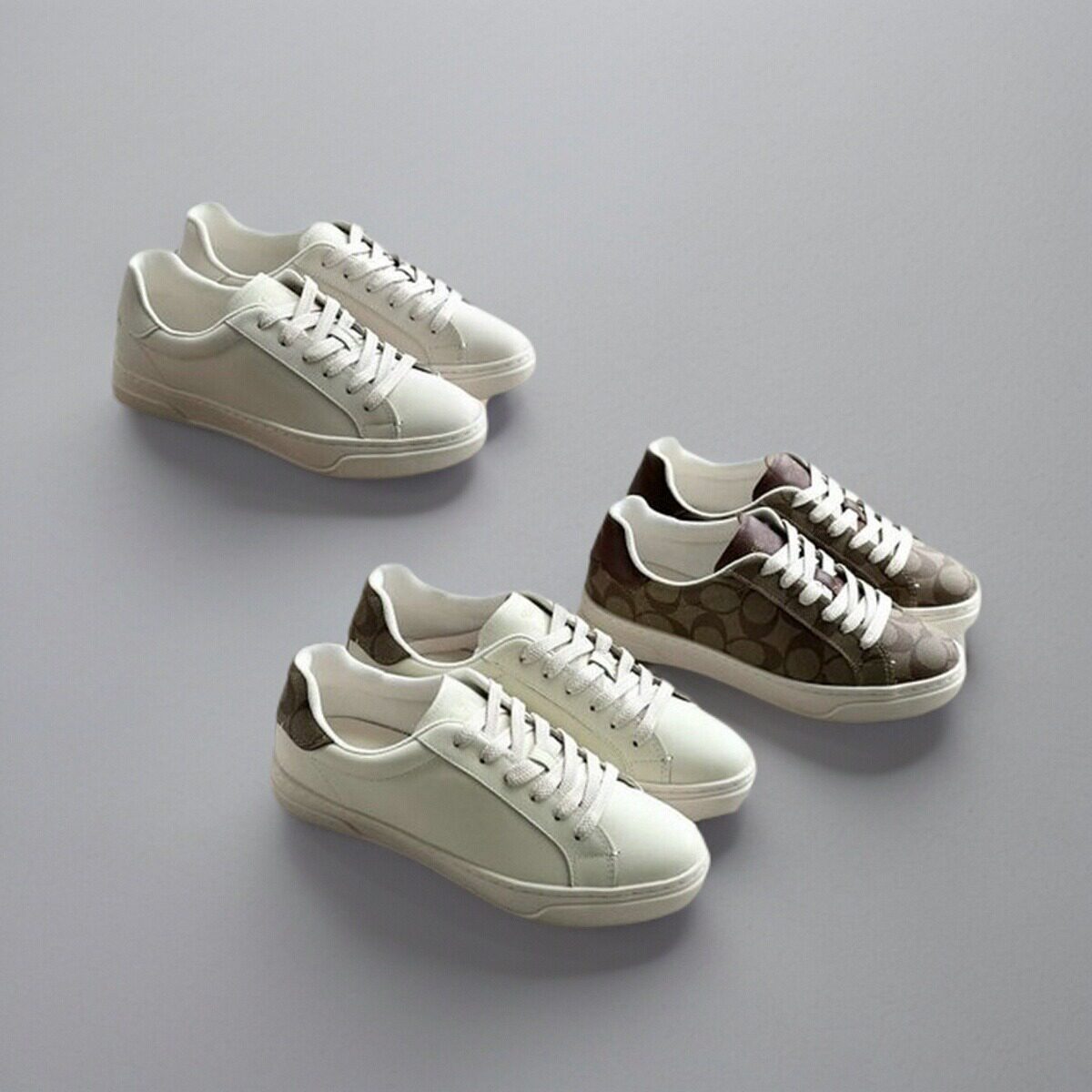 牛皮拼接印花小白鞋休闲平底板鞋