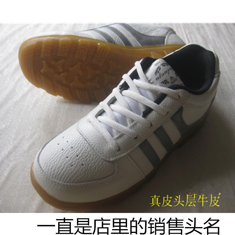 软牛筋鞋底上线单鞋真牛皮男透气
