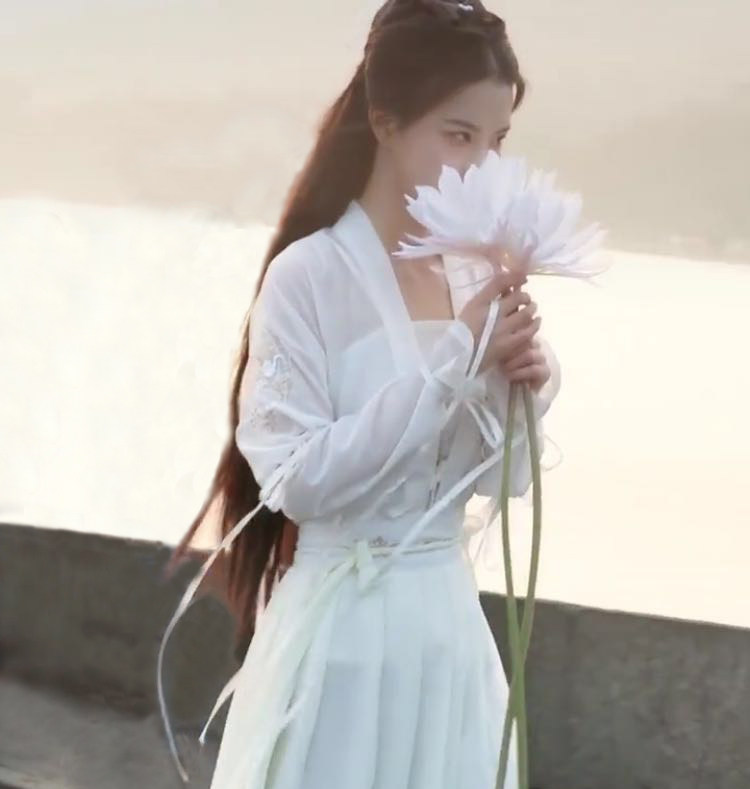 仿真昙花长杆古风拍照摄影假花神明少女汉服手拿道具莲彼岸花梅花
