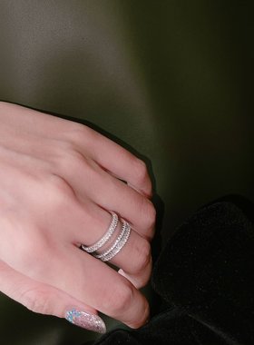 小众设计师网红戒指女925银甜美