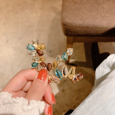 夹子头饰韩国仿水晶青蛙扣发卡子