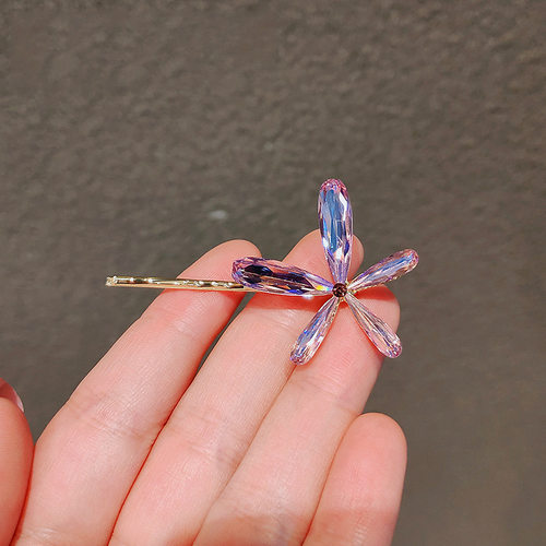 气质森系花朵少女网红水晶发夹