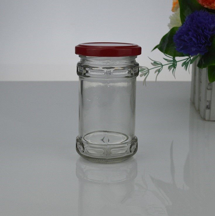 全新老干妈瓶麻辣酱辣椒酱六棱瓶子酱菜瓶装牛肉果酱的玻璃瓶带盖