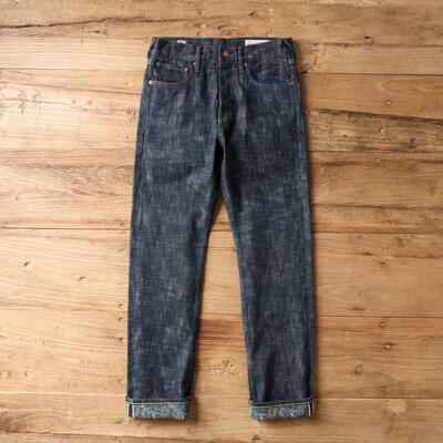 钮门版赤耳丹宁14.5盎司秋冬款经典手捻纱501直筒男士牛仔裤6531