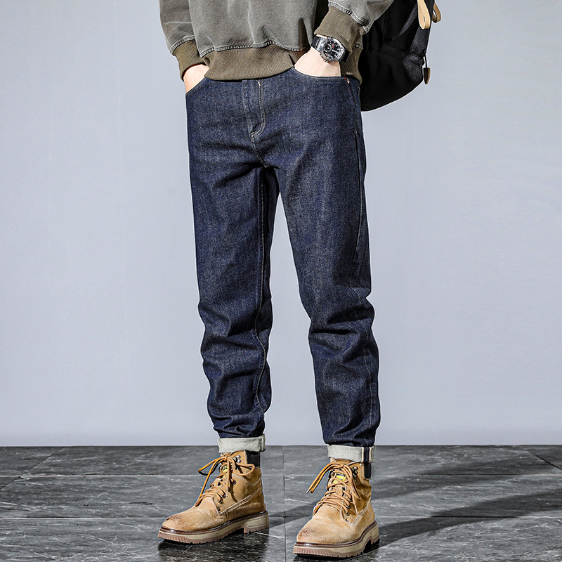 原牛赤耳丹宁牛仔长裤男装秋冬潮牌修身直筒宽松复古重工重磅102
