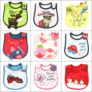 正品宝宝三层防水围嘴围兜口水巾