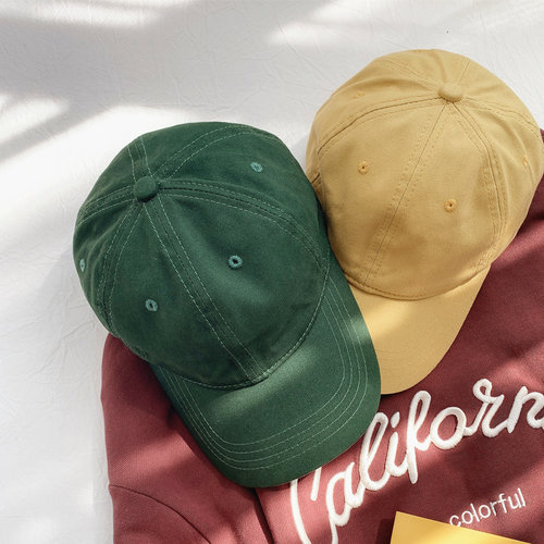 纯色ins女日系显脸小棒球鸭舌帽