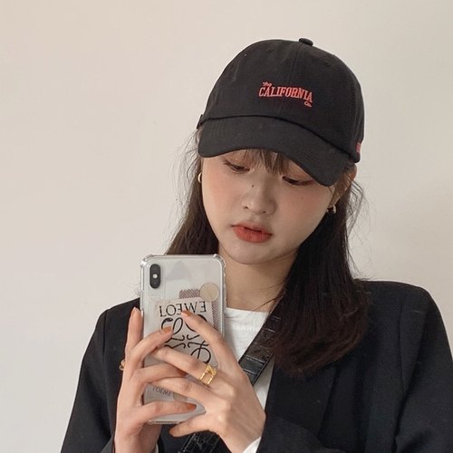 映画百搭风黑色遮阳鸭舌帽子同款