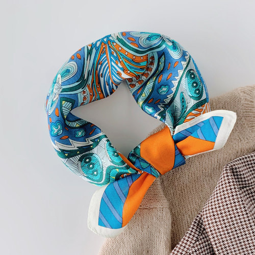 映画image欧式花纹丝巾春夏季