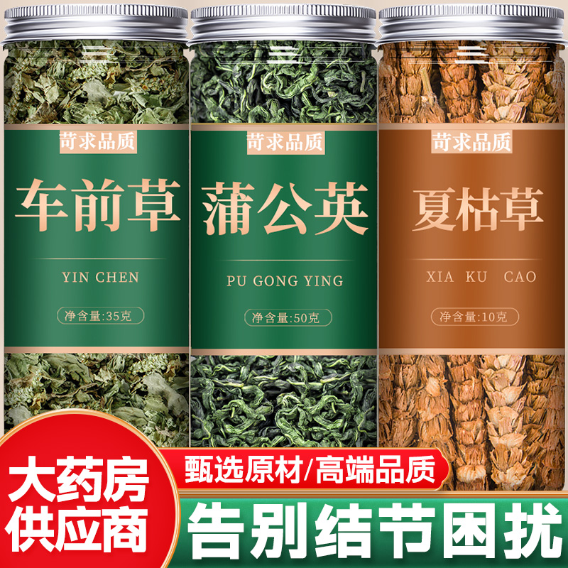 夏枯草蒲公英车前草散结茶中药材