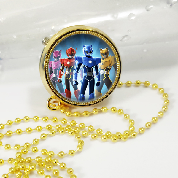 迷你动漫特工队图案儿童周边旋转陀螺项链怀表生日礼物精致怀表