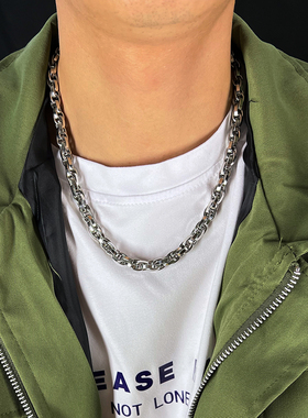 STAYSTRONG男女痞帅项链不掉色健身麻绳粗锁骨链条钛钢高级感饰品