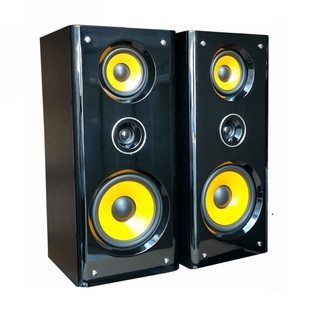 8寸喇叭三分频书架音箱高保真无源音响Hifi木质前置落地音箱一对