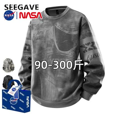 NASA联名港风印花卫衣男外套