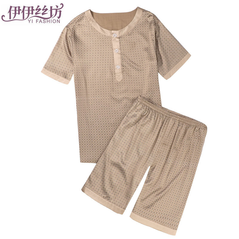圆领蚕丝短裤伊伊丝坊重磅