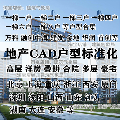 2022各地区地产cad户型标准化dwg图纸高层住宅洋房联排叠拼别墅