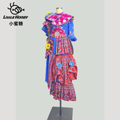 出租秀服广西三月三少数民族高定服饰毛南族非遗服装 租赁旅拍写真