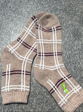 外单加厚毛巾袜35-38码1双含点兔毛成份