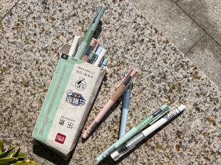 得力A058黑色针管0.38mm中性笔3支