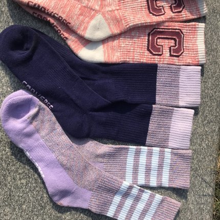 外贸加厚款纯棉毛巾底吸汗冬款女袜35-38码1双