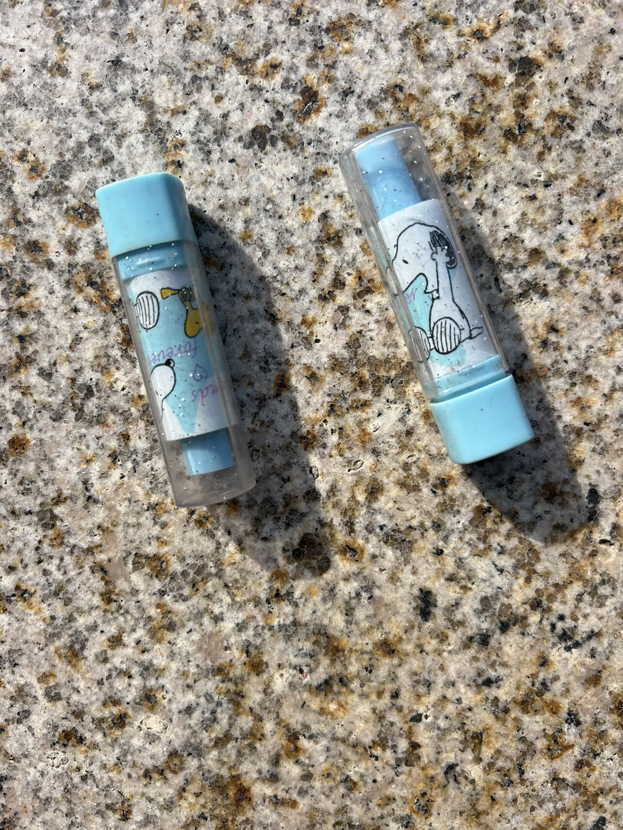 已停产款晨光史努比联名款口红橡皮擦 两只