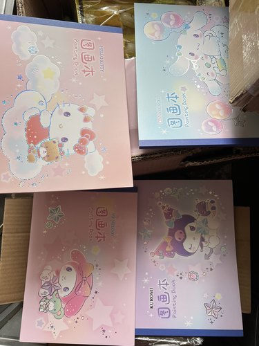 一正品牌正版授权三丽鸥系列白页美术本绘画本210*290cm 28页