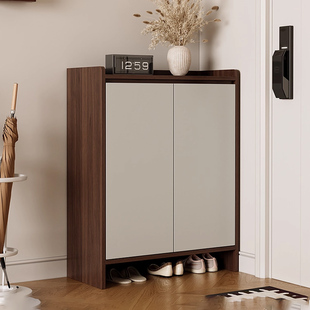 2025新款家用门口实木鞋柜入户门玄关室内收纳柜一体靠墙楼道鞋架