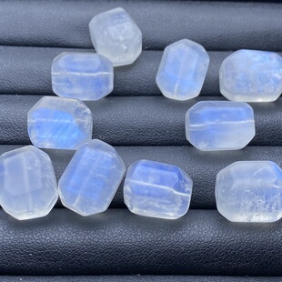 天然蓝月光石随形散珠子手串不规则手链项链隔珠多宝diy配件配饰